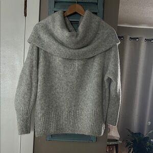 H&M Soft Gray Cowl Neck Sweater